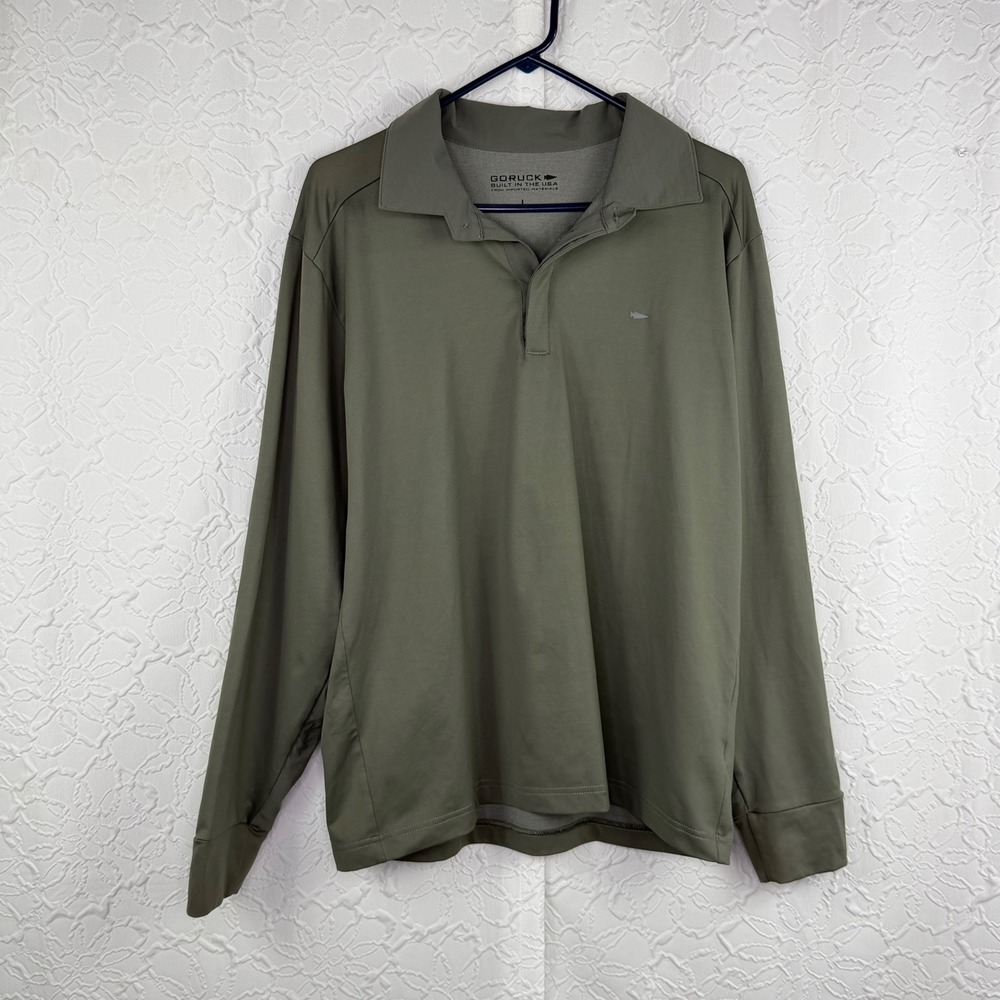 GORUCK  Polo‎ Long Sleeve Shirt Olive Green